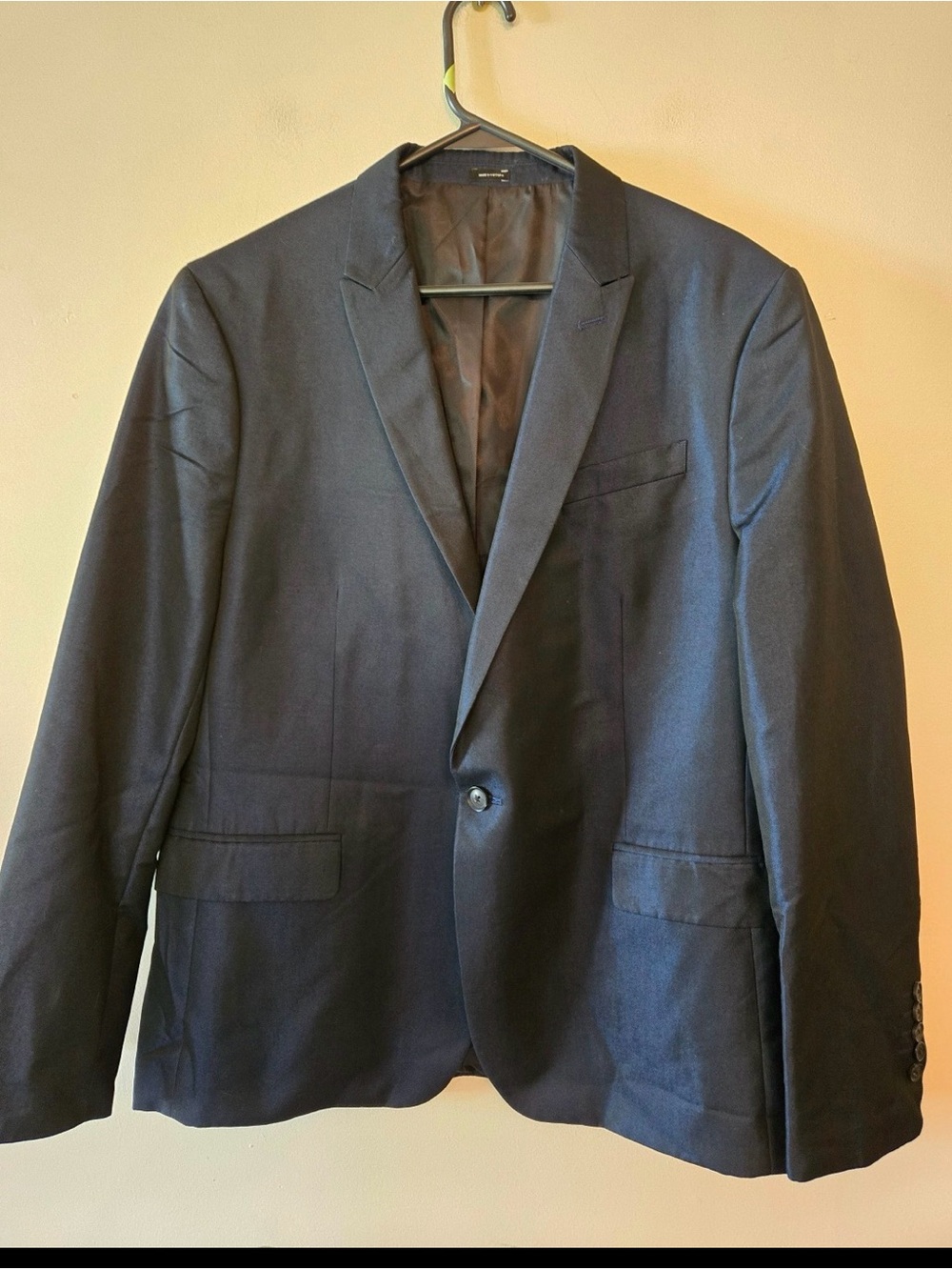 F J. Ferrer Blazer Sports Suit Coat Men’s  Navy 46 Regular  Slim Fit